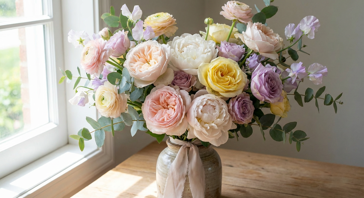 Piękne kwiaty w wazonie