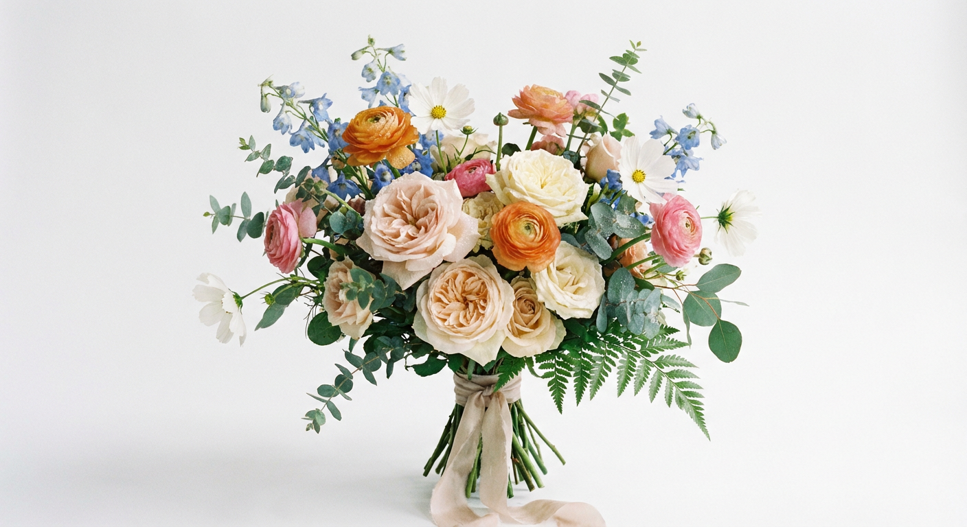 Białe i fioletowe kwiaty